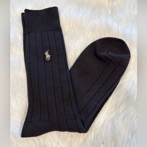 Polo by Ralph Lauren  Men's Dress Socks Brown Stretch Casual Luxury Timeless